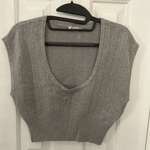 NWOT Intimately Free by Free People Scoop Neck Size L Gray Sweater